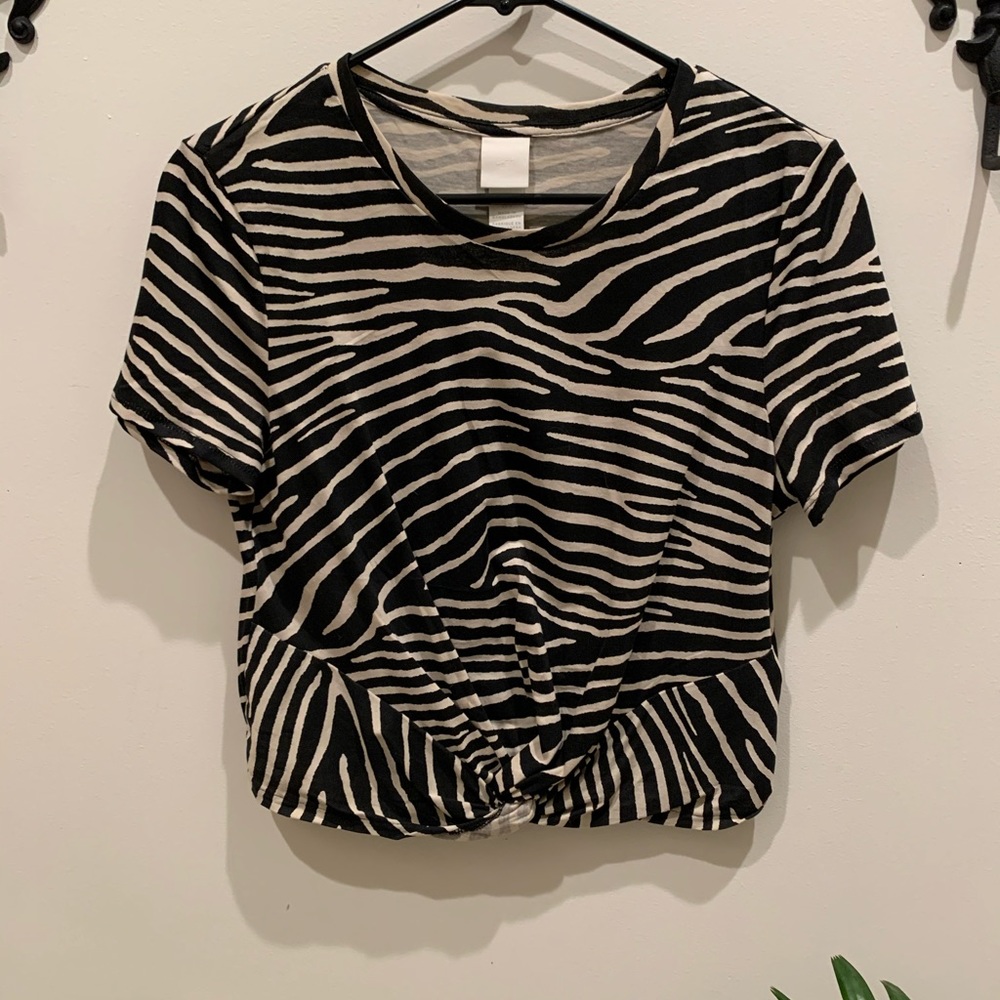 H&M Zebra Crop